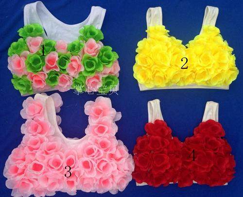 Grass skirt dance The whole set of accessories The conservative vest flowers are on the reverse side to set as children adults can-Taobao