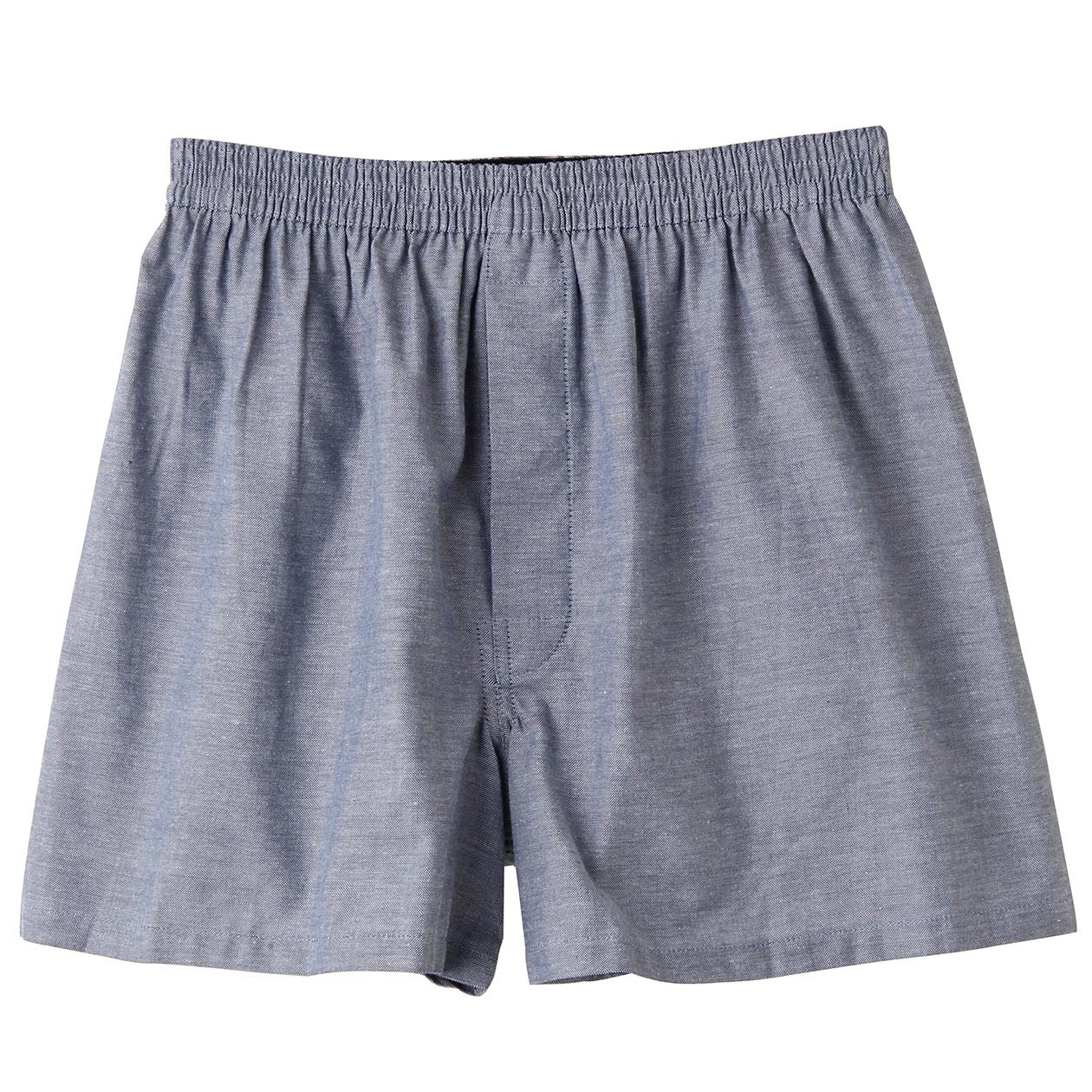 无印良品 MUJI 男式 棉前开口平角裤