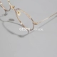 Siêu nhẹ chống kính màu xanh khung nữ cận thị retro trang trí ngọc trai Hàn Quốc phiên bản của thủy triều kim loại ánh sáng phẳng kính gọng kính gentle monster Kính