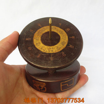 Feng Shui Bronze Ware Pure Copper Imitation Red Copper Sundial Sundial Sundial Compass Sun Height Measure Ancient Timer