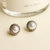 Shanzai Elegant Retro Hollow Silver Pearl Earrings No Pierced Ear Clip Earrings Earrings Earrings Fake