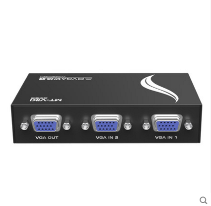 2-port VGA switch sharer 2 PCs share 1 monitor 2 in 1 out 1 in 2 out