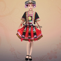Kunming Shipped New Earth Family Female Dance Performance Clothing and Dong ethnic girl embroidered ethnic Miao dance womens clothing