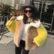 Faux fur new 2018 mùa thu và mùa đông tự chế cáo lông cáo búp bê cỏ áo khoác lông với van lông nữ áo khoác lót lông Faux Fur