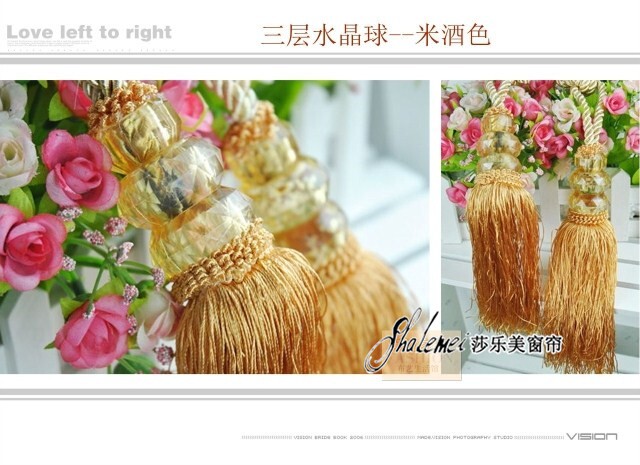 Salome Crystal gemstone Big Hanging Rope Big - grade Curtain Rope Big - Hang Ball Rope and Curtain Accessories for only 4 yuan
