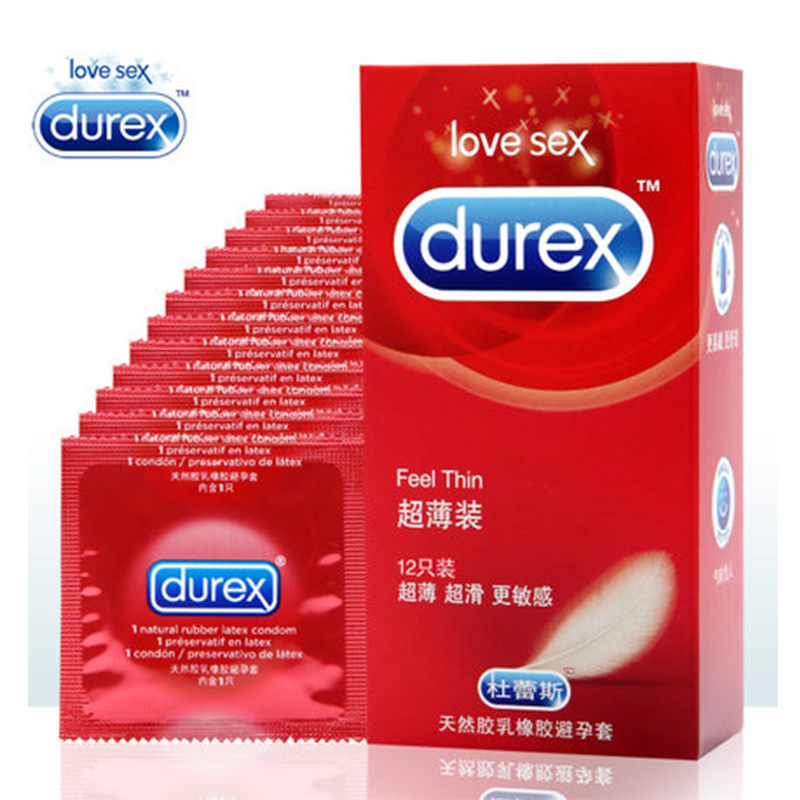 杜蕾斯超薄避孕套12只装润滑安全套夫妻情趣计生成人性用品