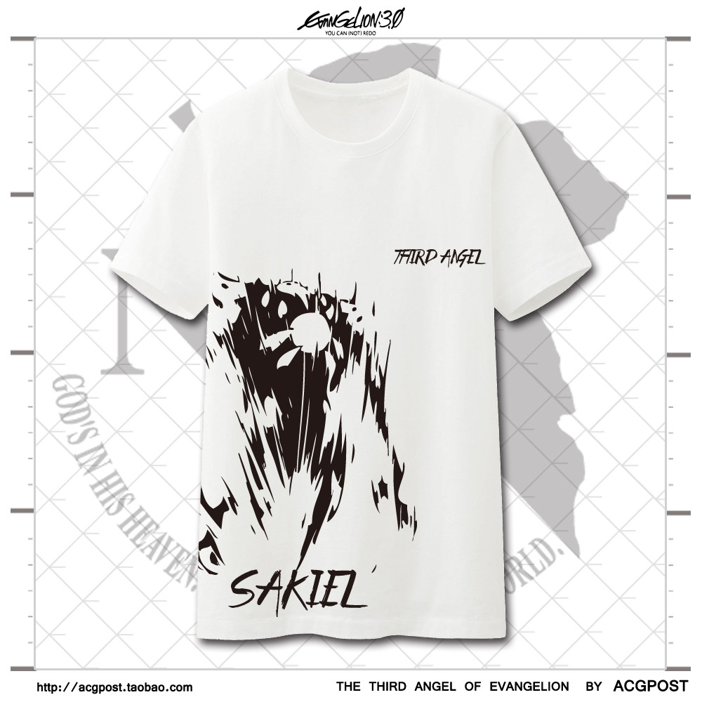 漫驛站 福音戰士eva Q 第三使徒水天使短袖t恤動漫周邊