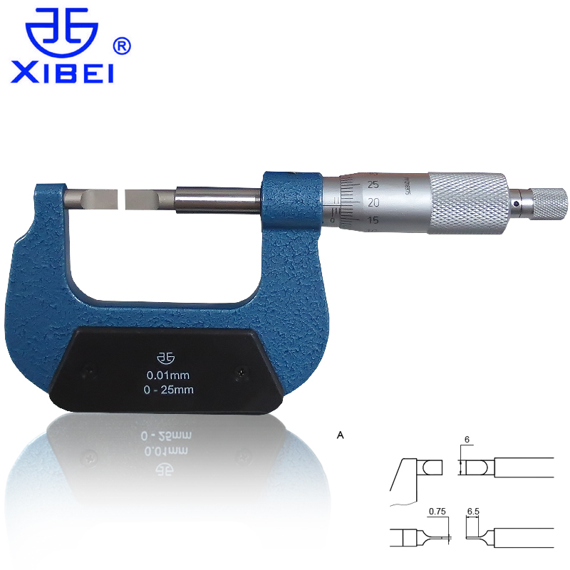 Green volume blade micrometer sheet micrometer flat head micrometer 0-25mm blade micrometer