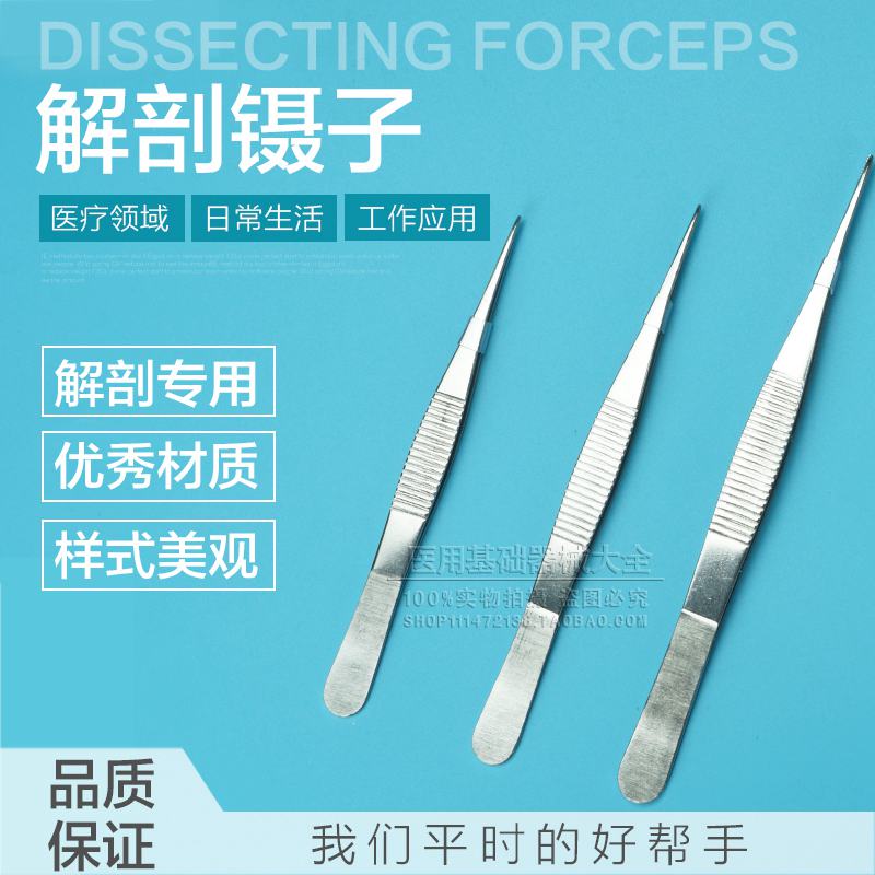 Stainless steel forceps straight and fine pointed anatomical tweezers repair tweezers 12 5cm-16cm