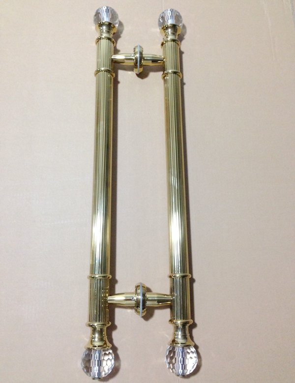 European luxury glass door handle Glass door crystal handle Modern hotel KTV stainless steel door handle