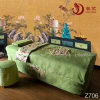 Zimei đã được cài đặt mới của Trung Quốc Zen đồng bằng bông trải giường massage đẹp giường SPA gia đình cao cấp bốn lệnh - Trang bị tấm ga trải giường spa