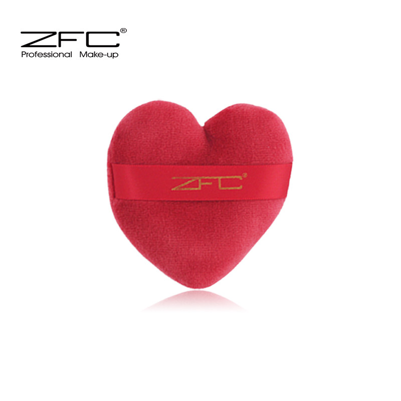 zfc心型红色干粉扑 专业彩妆化妆棉美妆工具