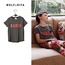 6 Fold Clear Cabin No Withdrawal Swapped Wolf And Rita Summer Style Boy Striped Short Sleeve T-shirt Boy Boy Pao Parenting T-shirt