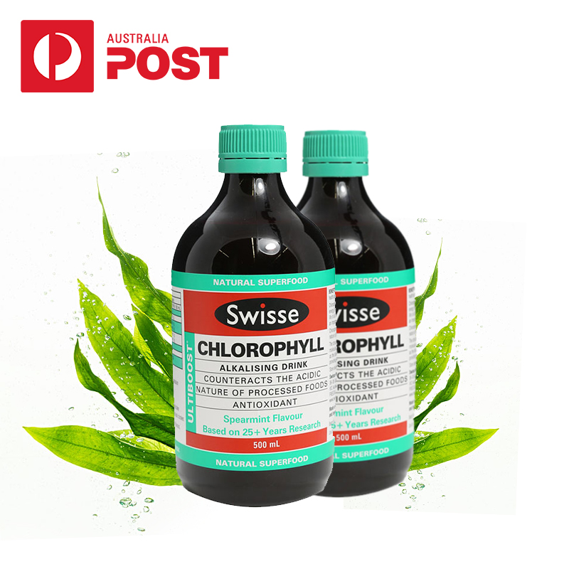 Swisse叶绿素口服液薄荷味 500ml*2瓶 美颜圣品 澳洲进口保健品