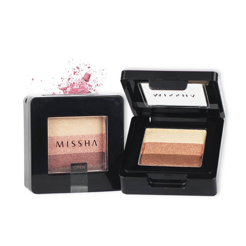 Missha/谜尚斯黛尔三色渐变眼影2g 珠光显色易上妆持久裸妆 新款