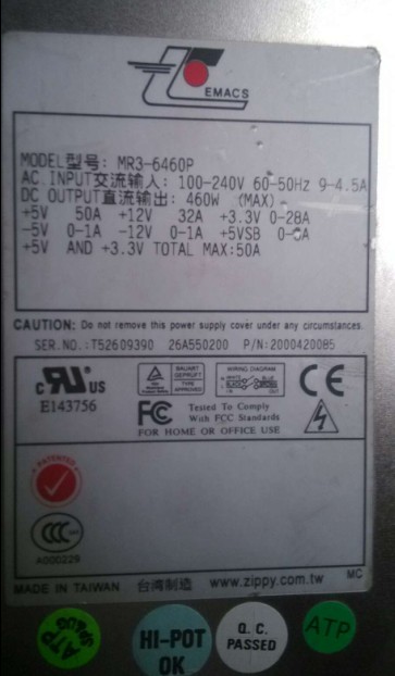 The original machine new huge MR3-6460P MIN-6250P Power Server Power Set