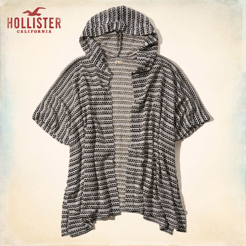 Hollister 图案垂褶针织无开襟衫 女 93525