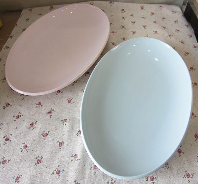 Foreign trade export tableware solid color macaron fish plate oval plate 12 inch special price 30 yuan 2 pieces