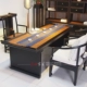 Jingshi Nội thất Bàn trà Elm Tần Hán ngồi xổm đầu bàn cà phê Bàn trà cổ Trung Quốc hình chữ nhật cổ điển Bàn cà phê - Bàn trà