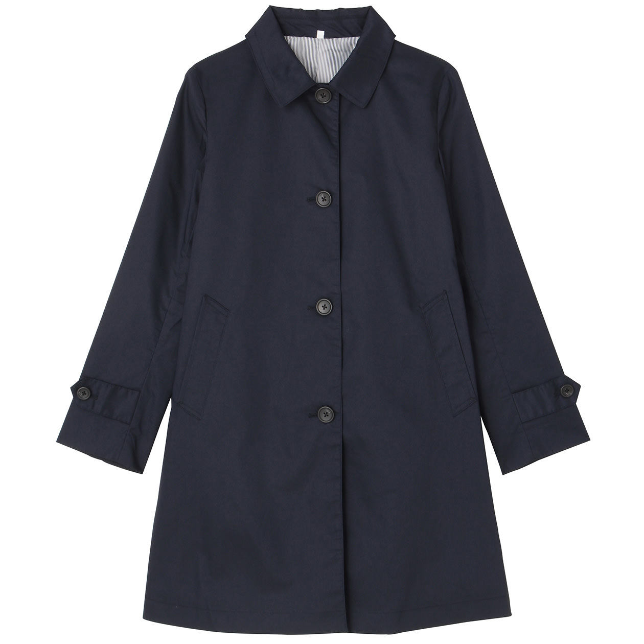 无印良品 MUJI 女式 棉混弹力立领大衣