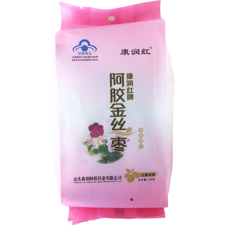 Congrun Hongtian Garden Wind Card Hide Gelatin Golden Silk Dates 100g Bag