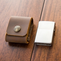 Gudao lighter set package ZIPPOP leather case ZORRO protective cover portable universal first layer cowhide handmade leather
