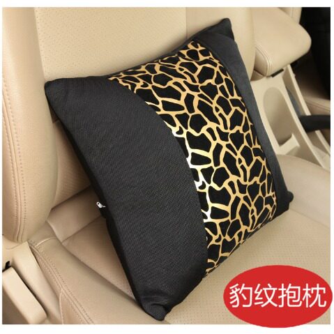 豹纹抱枕含芯 车用个性抱枕靠垫腰靠腰垫 汽车靠垫抱枕腰靠护腰垫