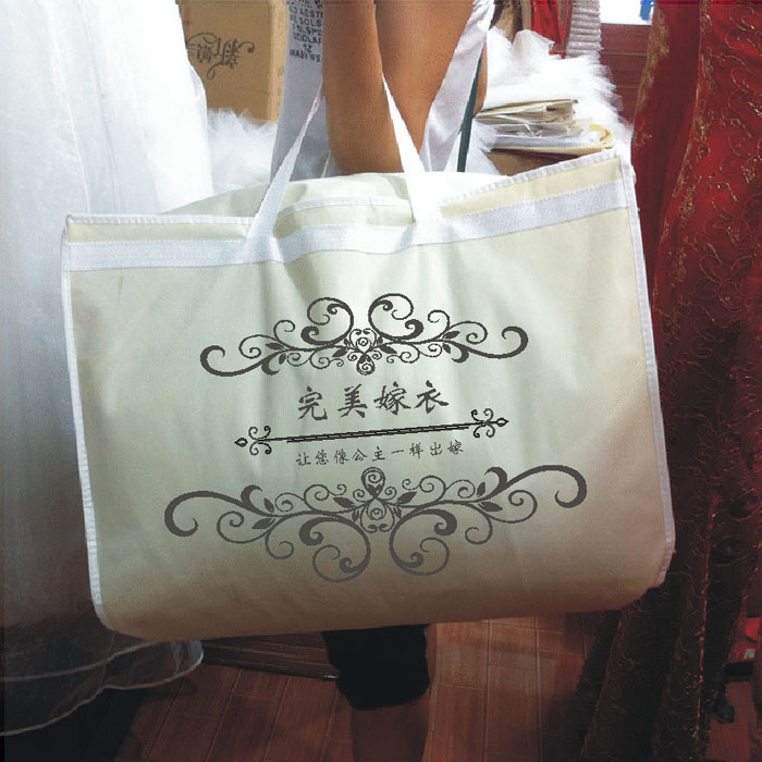 Waterproof enlarged and extended folding portable dual-use wedding dress dust cover dust bag storage bag printing