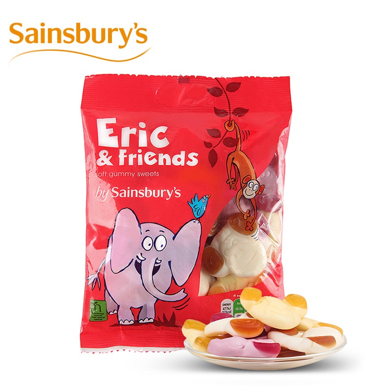 英佰瑞 Sainsbury's混合卡通儿童水果味软糖180g 英国进口36a