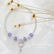Bạc nguyên chất 925 sterling bạc hạt pha lê chalcedony Doraemon chuột mèo quà tặng phiên bản Hàn Quốc của vòng tay nữ dễ thương vòng chân - Vòng chân các mẫu lắc chân bạc nữ đẹp Vòng chân