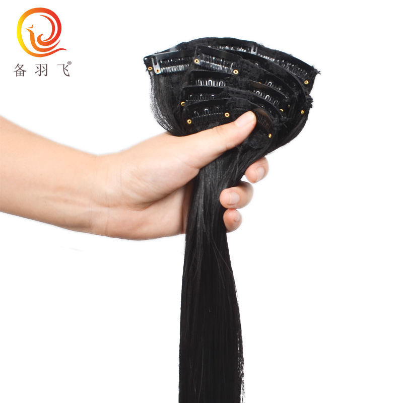 备羽飞真发片加厚长机制接发片隐形无痕假发片一片式增补发量特价