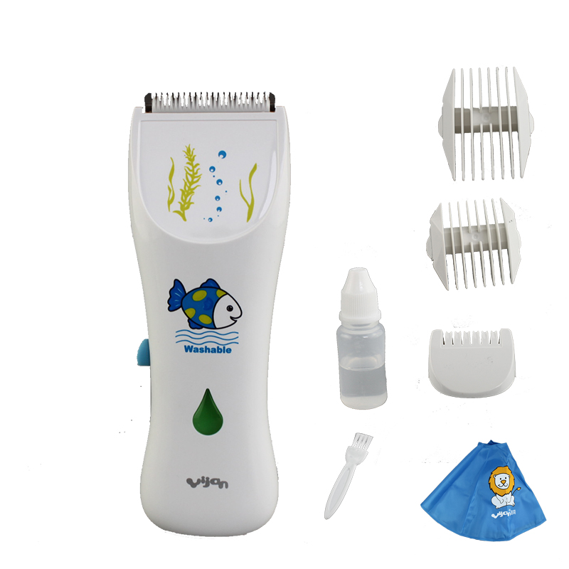 易简婴儿理发器陶刀头防水HK668A 小孩理发器（小鱼图案7级防水）