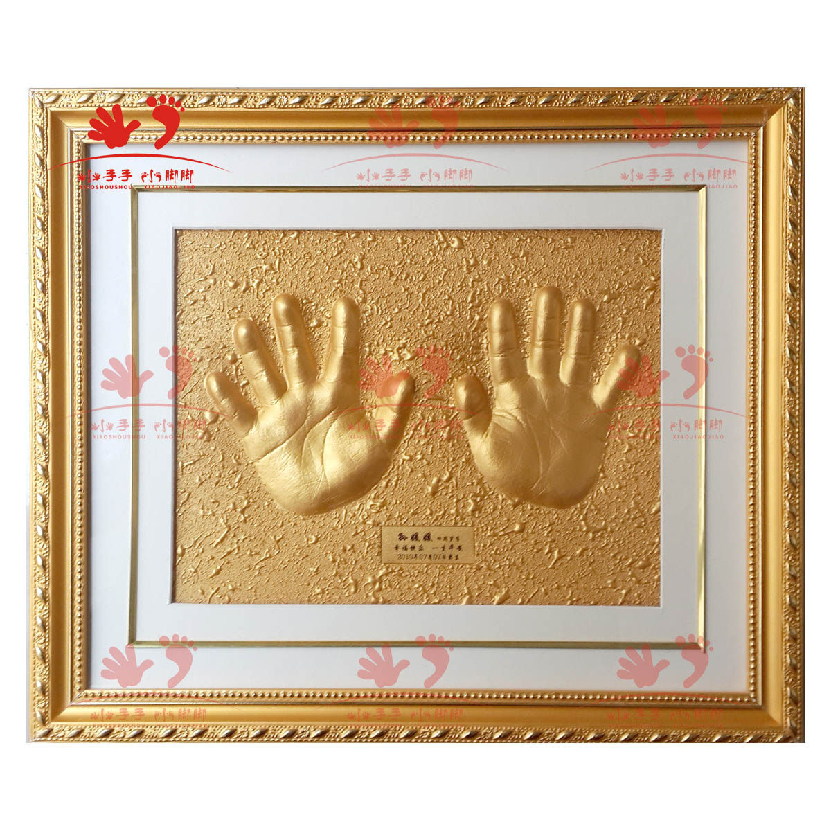 Hand foot print Gold shutter box baby imprint full moon 100 days 2-6 year old collection 100 years