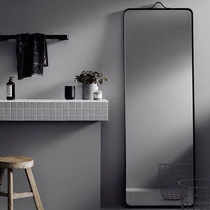 Spot Danish menunorm full-length mirror Full-length mirror Floor-standing mirror Metal frame leather handle