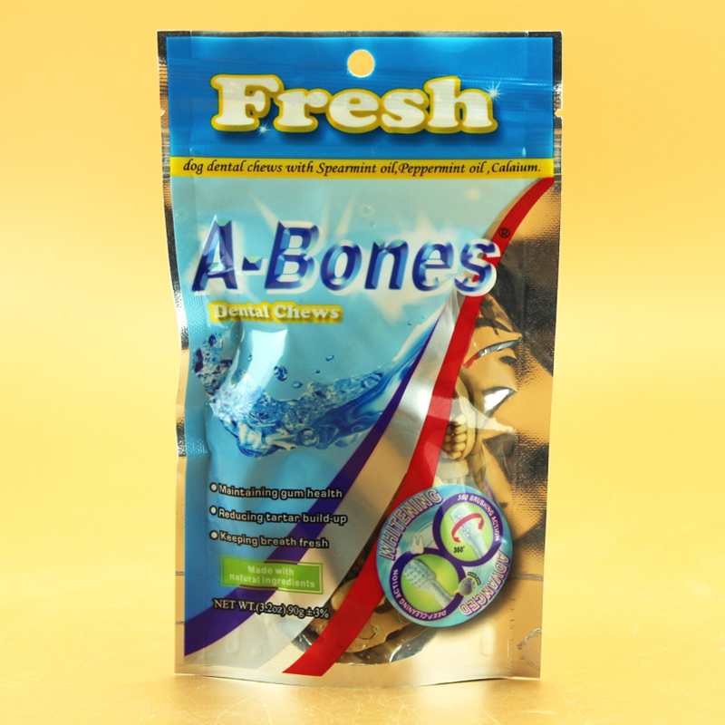 包邮美国A-Bones多效狗狗用洁牙骨宠物洁齿骨磨牙棒零食白色SS20p