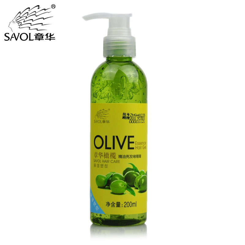 章华 橄榄精油保湿塑型啫喱膏200ml 男女士强力保湿定型包邮