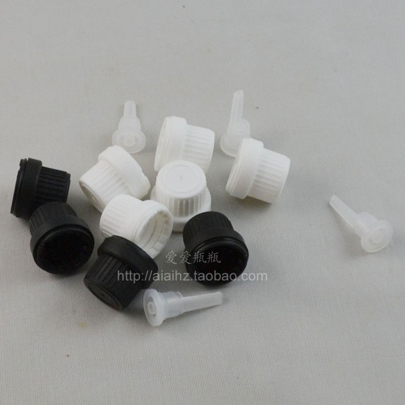 Black white domestic imitation imported large head cover Anti-theft lid drip plug 18 screw mouth essential oil bottle universal