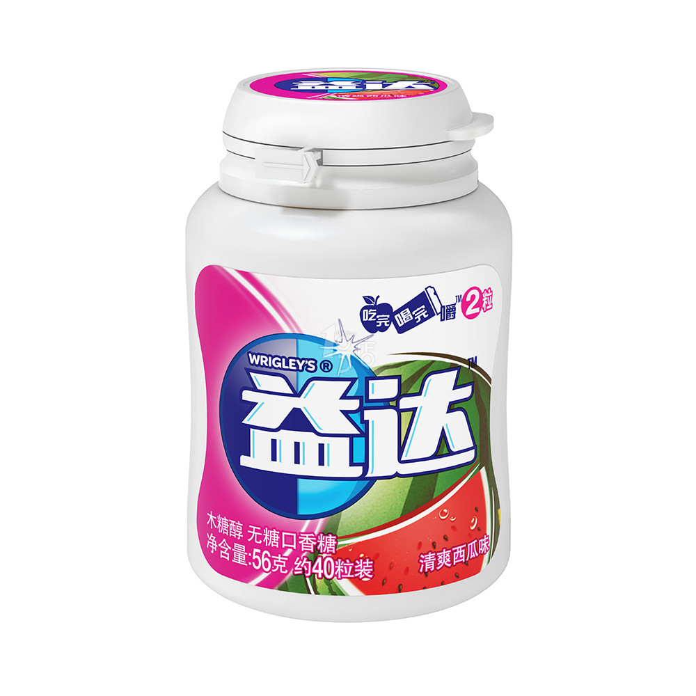 益达 木糖醇无糖口香糖（清爽西瓜味）40粒/瓶