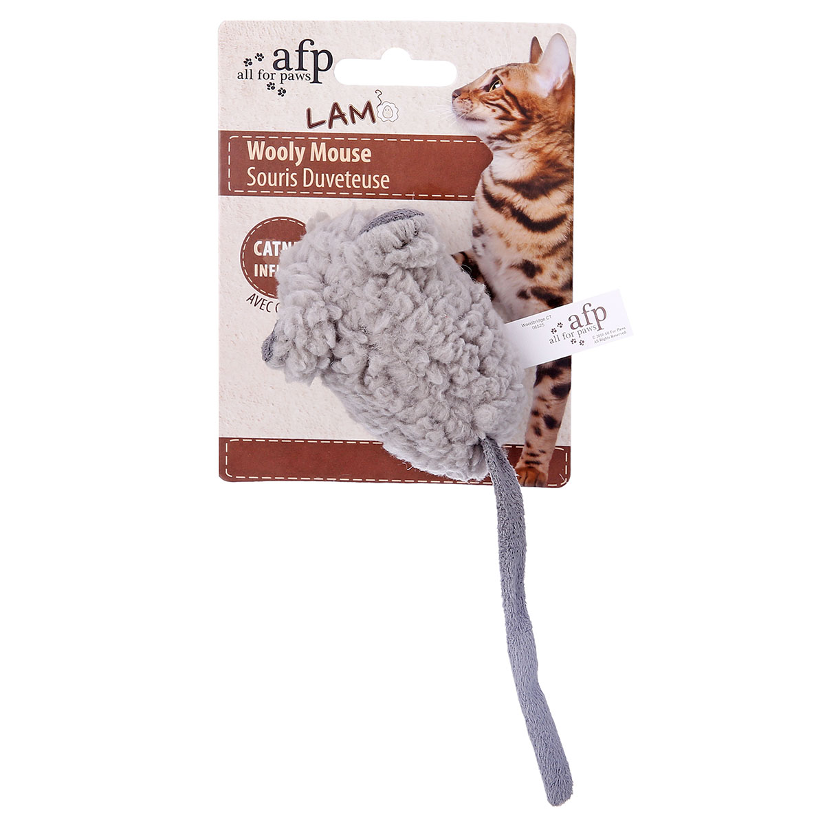 波奇网 宠物玩具AFP羊羔绒系列猫玩具-叫叫鼠三色混装颜色随机
