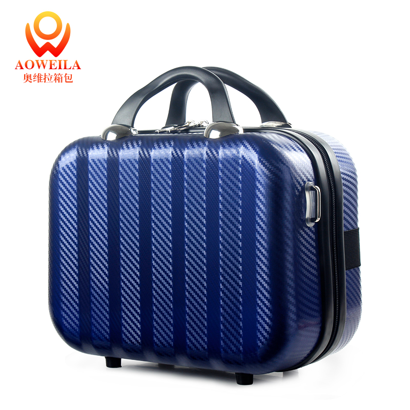 Aoweila/奧維拉拉桿箱萬向輪子母箱男女化妝斜跨行李箱密碼箱13寸旅行登機(jī)密碼箱