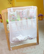 Multi-purpose baby dirty clothes storage bag bedside large capacity storage hanging bag mesh breathable hanging organization bag