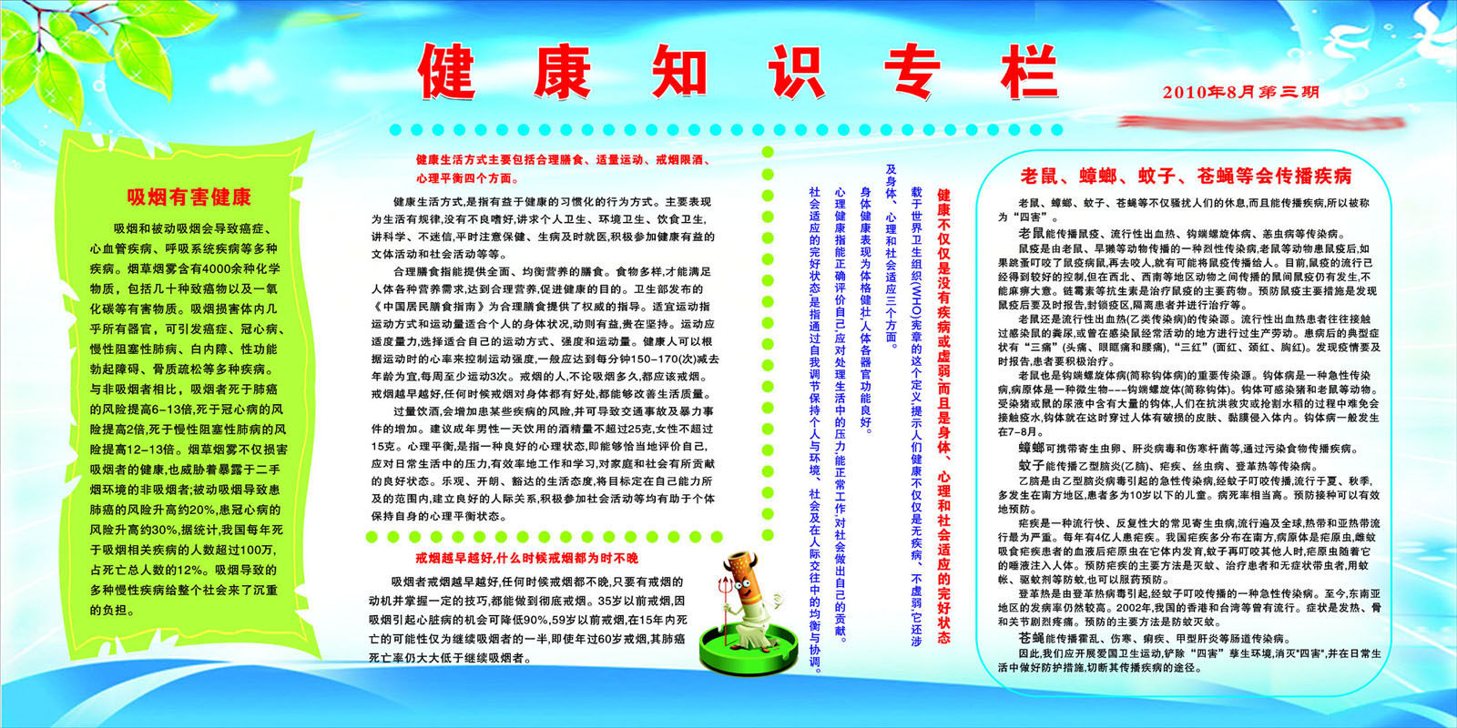 610办公装饰海报展板素材298健康知识专栏(4)