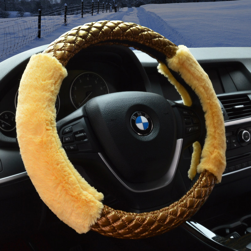 时尚毛绒把套适用比亚迪F3G3G5L3速锐G6M6思锐冬季新款方向盘套