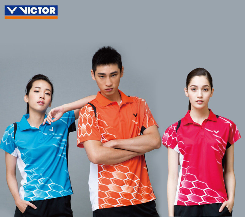 Special whet price clearance VICTOR Vikdo badminton clothes men and women's knitted POLO shirts S-5004 S-5104