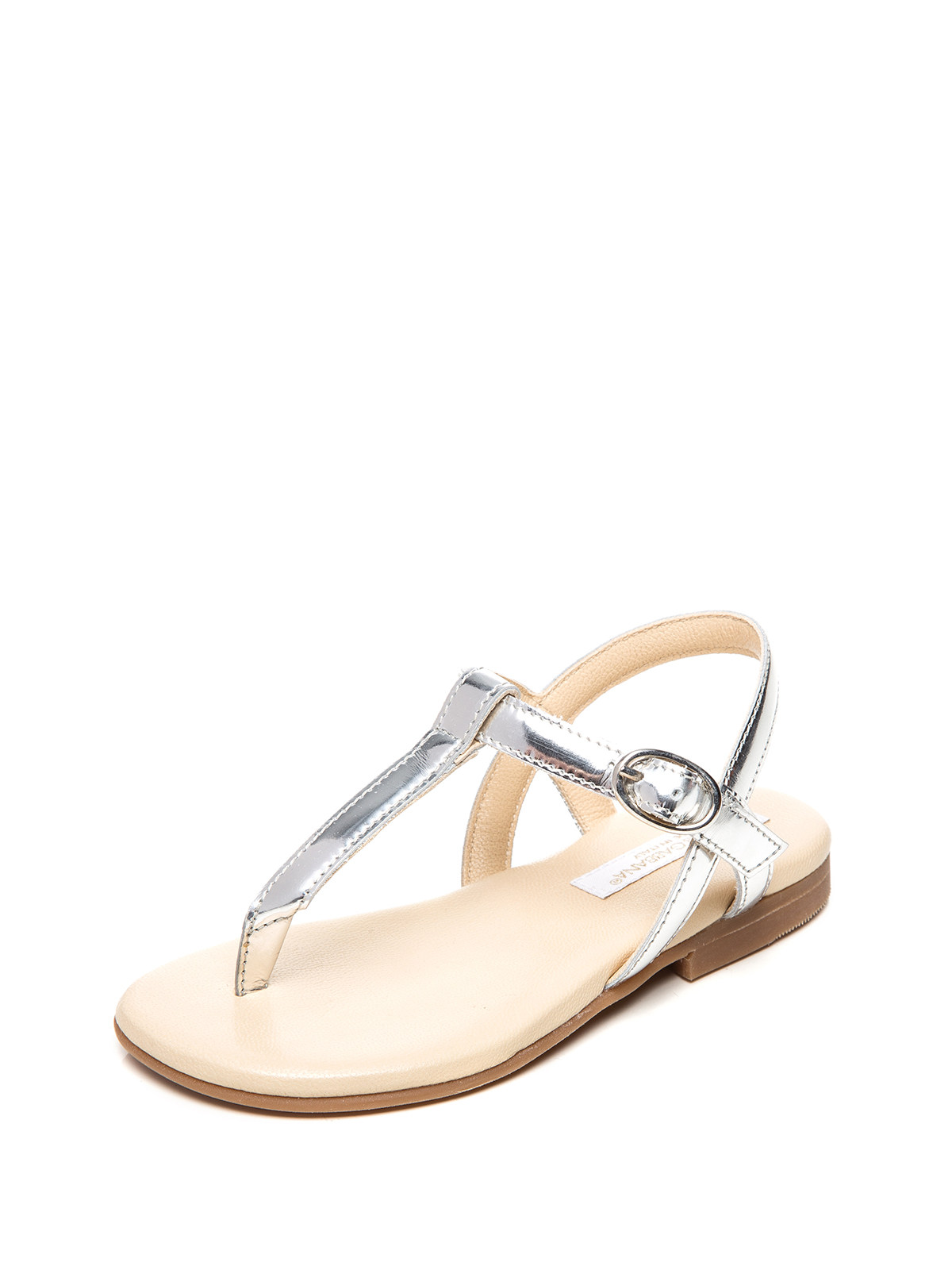 Dolce&Gabbana 银色小童夹脚凉鞋