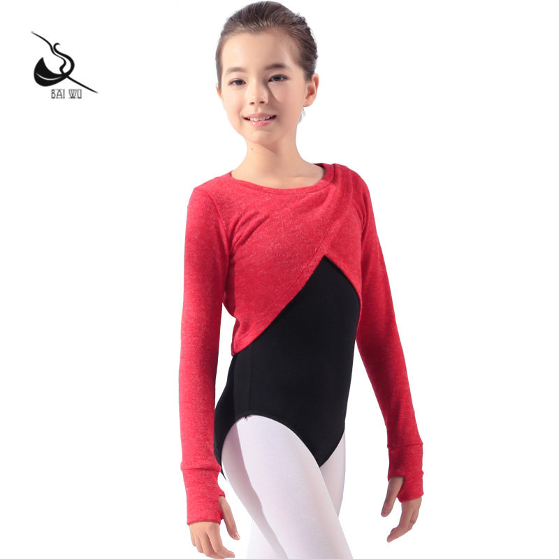 BaiUk Dance Court 16 Years Autumn Winter New Ballet dance body Exterior Wear of children warm sweater armguard Long sleeves jacket