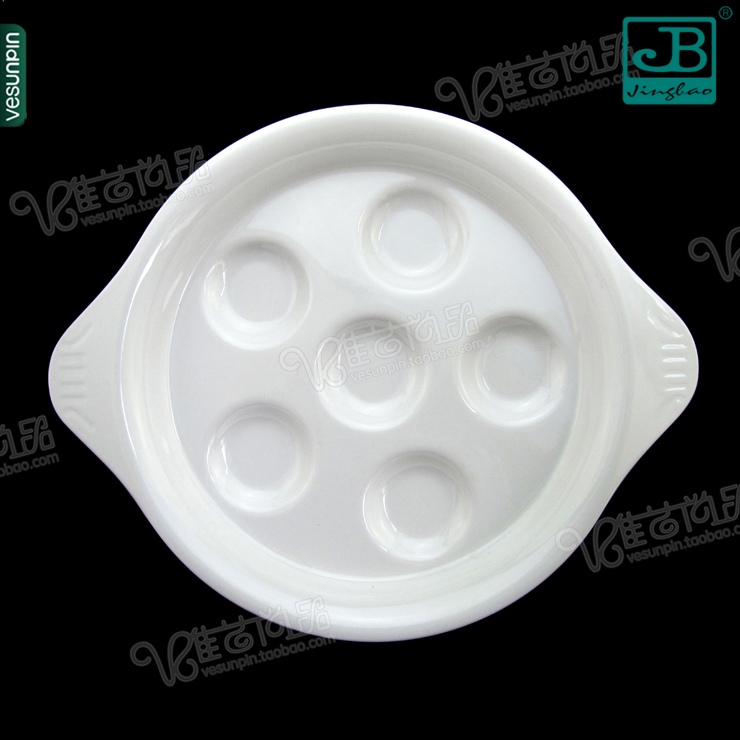 Carabao fire pot shop pellet tray 6 grain packed melamine imitation porcelain disc fish pellet tray shrimp slip plastic plate small disc B338