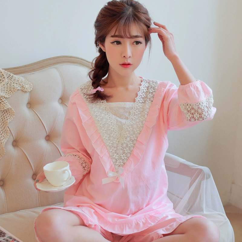 Quần áo giam giữ mùa hè mỏng phần sau sinh cotton thấm mồ hôi phụ nữ mang thai đồ ngủ ngắn tay phù hợp với bộ quần áo cho con bú tại nhà dịch vụ điều dưỡng - Giải trí mặc / Mum mặc