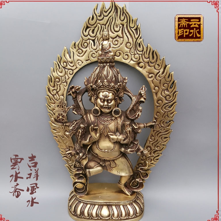 Tibetan Buddha's Buddha statue of pure copper filth monument, a full-gill gold-taste of the Golden Tantra to serve the statue of God