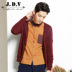 [Giải phóng mặt bằng] JDV nam mùa thu của nam giới cardigan openwork dài tay áo đan Cardigan Knit SYN5211DAR Cardigan